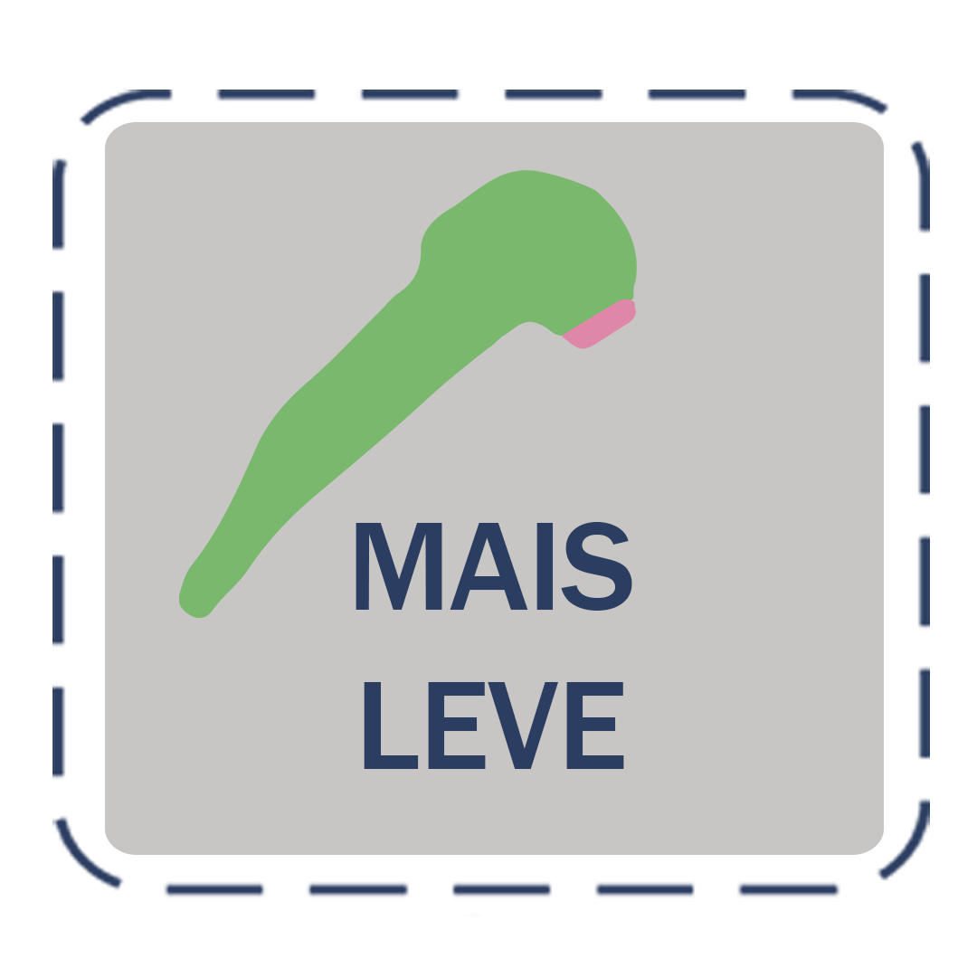 A ponteira e menor mais leve e